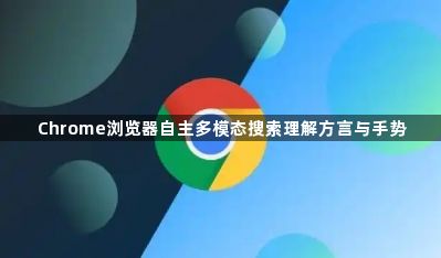 Chrome浏览器自主多模态搜索理解方言与手势1