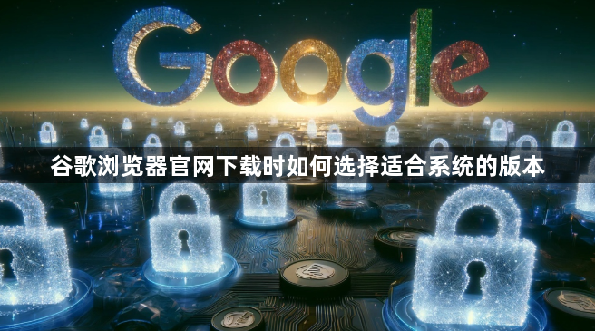 谷歌浏览器官网下载时如何选择适合系统的版本1
