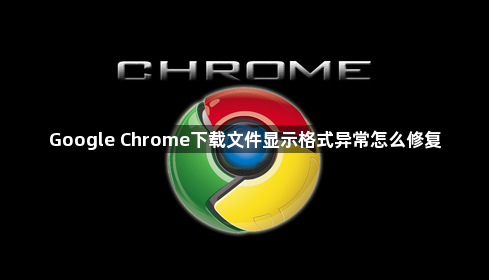Google Chrome下载文件显示格式异常怎么修复1