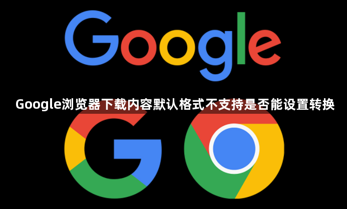 Google浏览器下载内容默认格式不支持是否能设置转换1