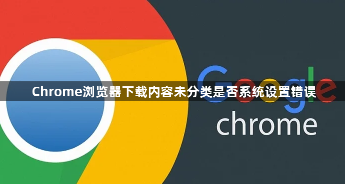 Chrome浏览器下载内容未分类是否系统设置错误1