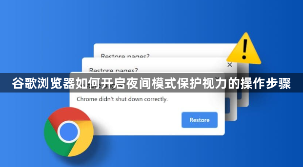 谷歌浏览器如何开启夜间模式保护视力的操作步骤1