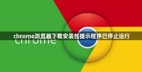 chrome浏览器下载安装包提示程序已停止运行1
