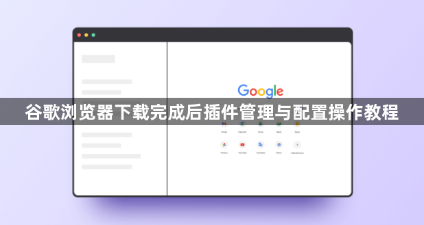 谷歌浏览器下载完成后插件管理与配置操作教程1