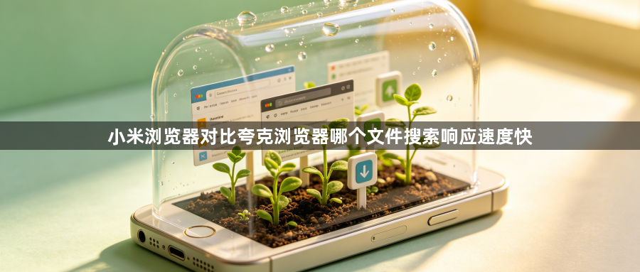 小米浏览器对比夸克浏览器哪个文件搜索响应速度快1