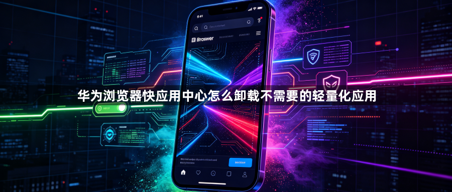 华为浏览器快应用中心怎么卸载不需要的轻量化应用1