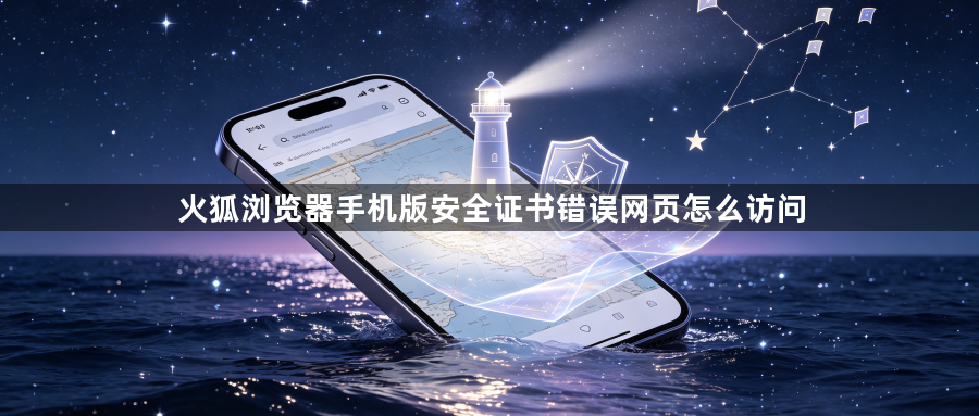火狐浏览器手机版安全证书错误网页怎么访问1
