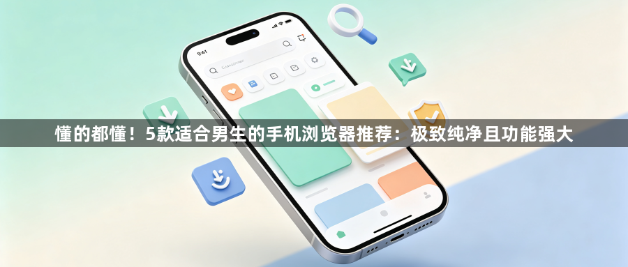 懂的都懂！5款适合男生的手机浏览器推荐：极致纯净且功能强大1