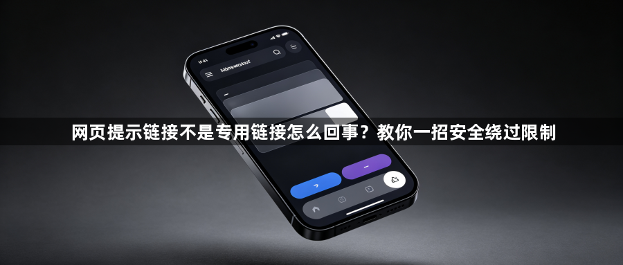 网页提示链接不是专用链接怎么回事？教你一招安全绕过限制1