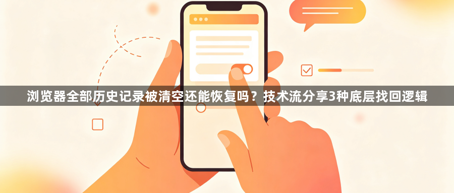 浏览器全部历史记录被清空还能恢复吗？技术流分享3种底层找回逻辑1