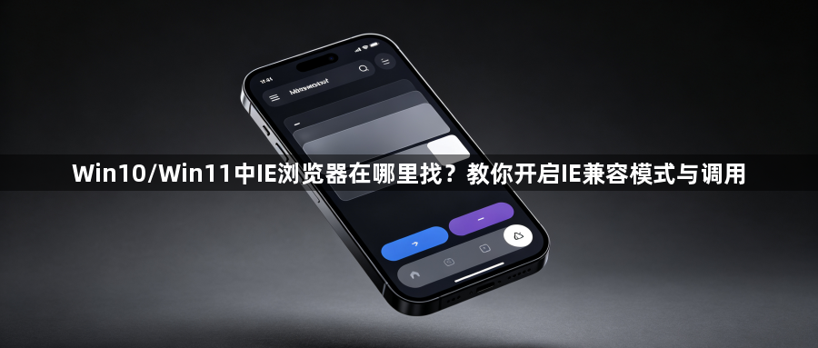 Win10/Win11中IE浏览器在哪里找？教你开启IE兼容模式与调用1