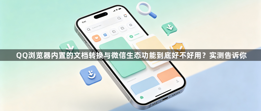 QQ浏览器内置的文档转换与微信生态功能到底好不好用？实测告诉你1