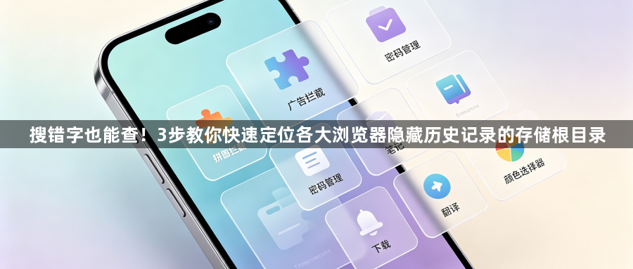 搜错字也能查！3步教你快速定位各大浏览器隐藏历史记录的存储根目录1