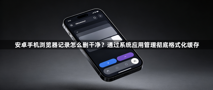 安卓手机浏览器记录怎么删干净?通过系统应用管理彻底格式化缓存1