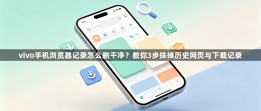vivo手机浏览器记录怎么删干净？教你3步抹掉历史网页与下载记录1
