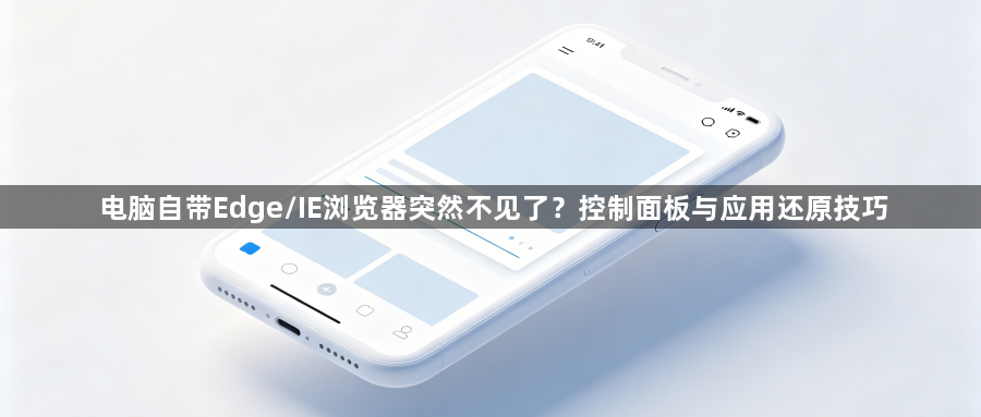 电脑自带Edge/IE浏览器突然不见了?控制面板与应用还原技巧1
