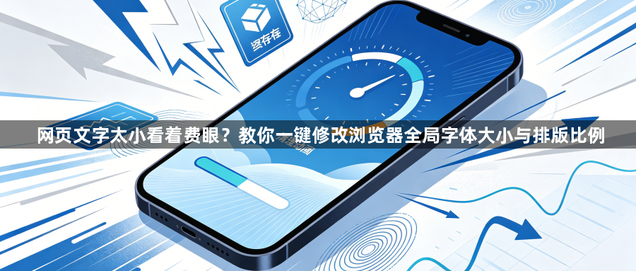 网页文字太小看着费眼?教你一键修改浏览器全局字体大小与排版比例1