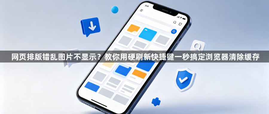 网页排版错乱图片不显示?教你用硬刷新快捷键一秒搞定浏览器清除缓存1